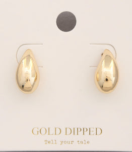 Tear Drop Gold Dipped Earrings