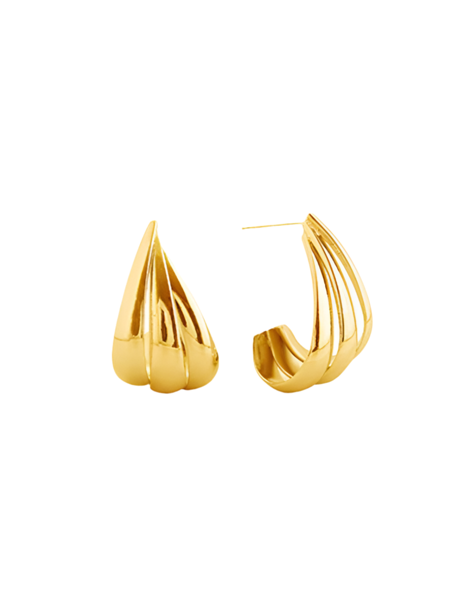Textured Curved Earrings