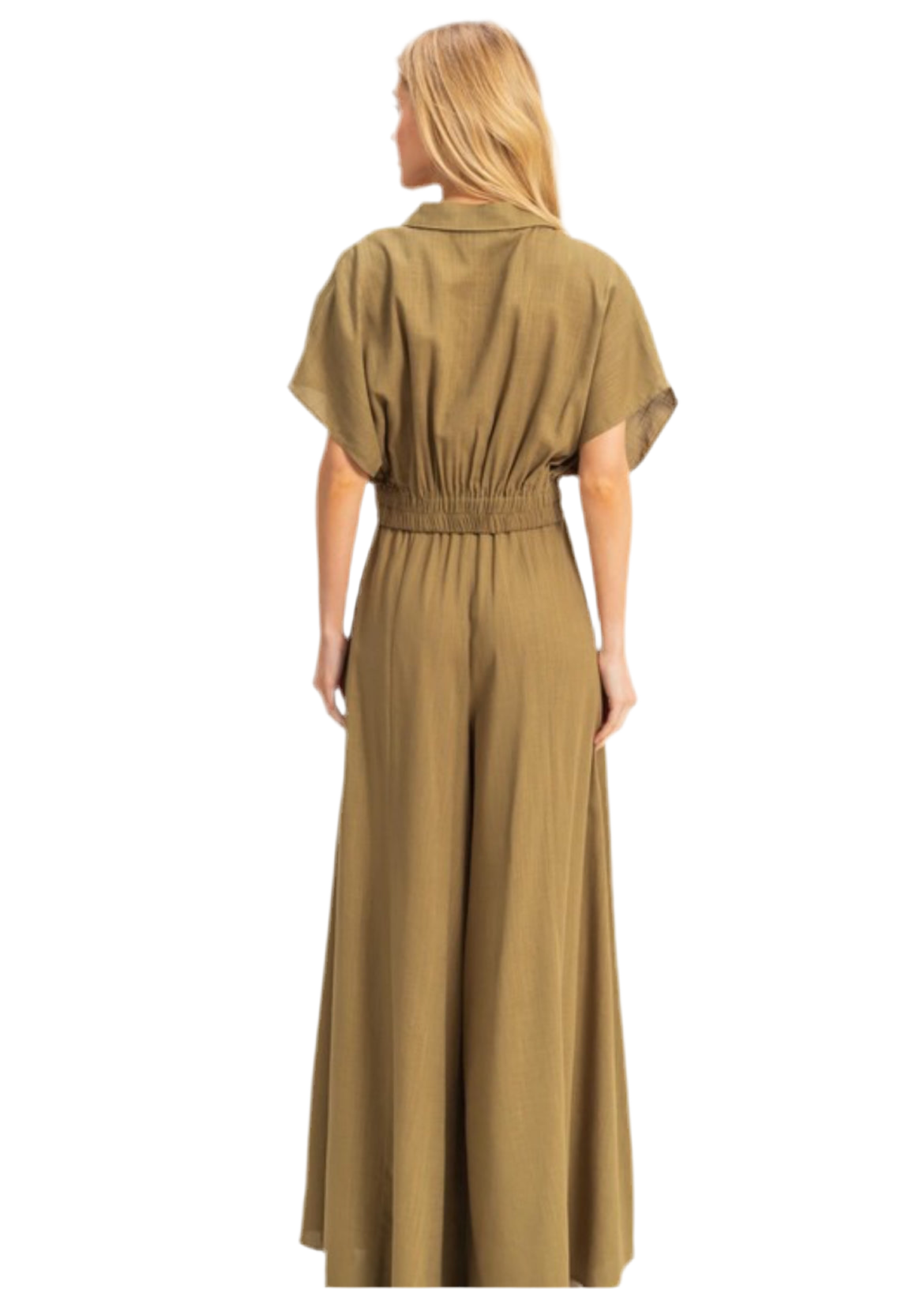 Faux Wrap Collared Top