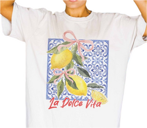 La Dolce Vita Lemon Oversized Tee