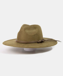 Knotted Band Suede Rancher Hat - Customizable