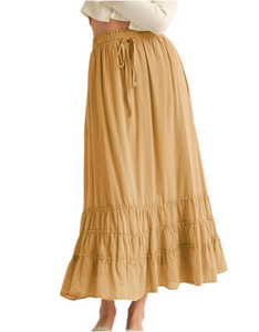 Tiered Boho Maxi Skirt