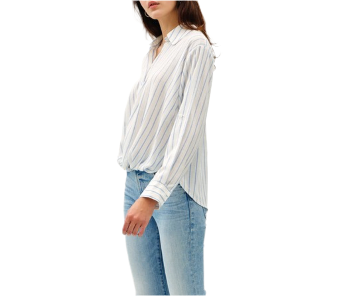 Button Twist Front Top