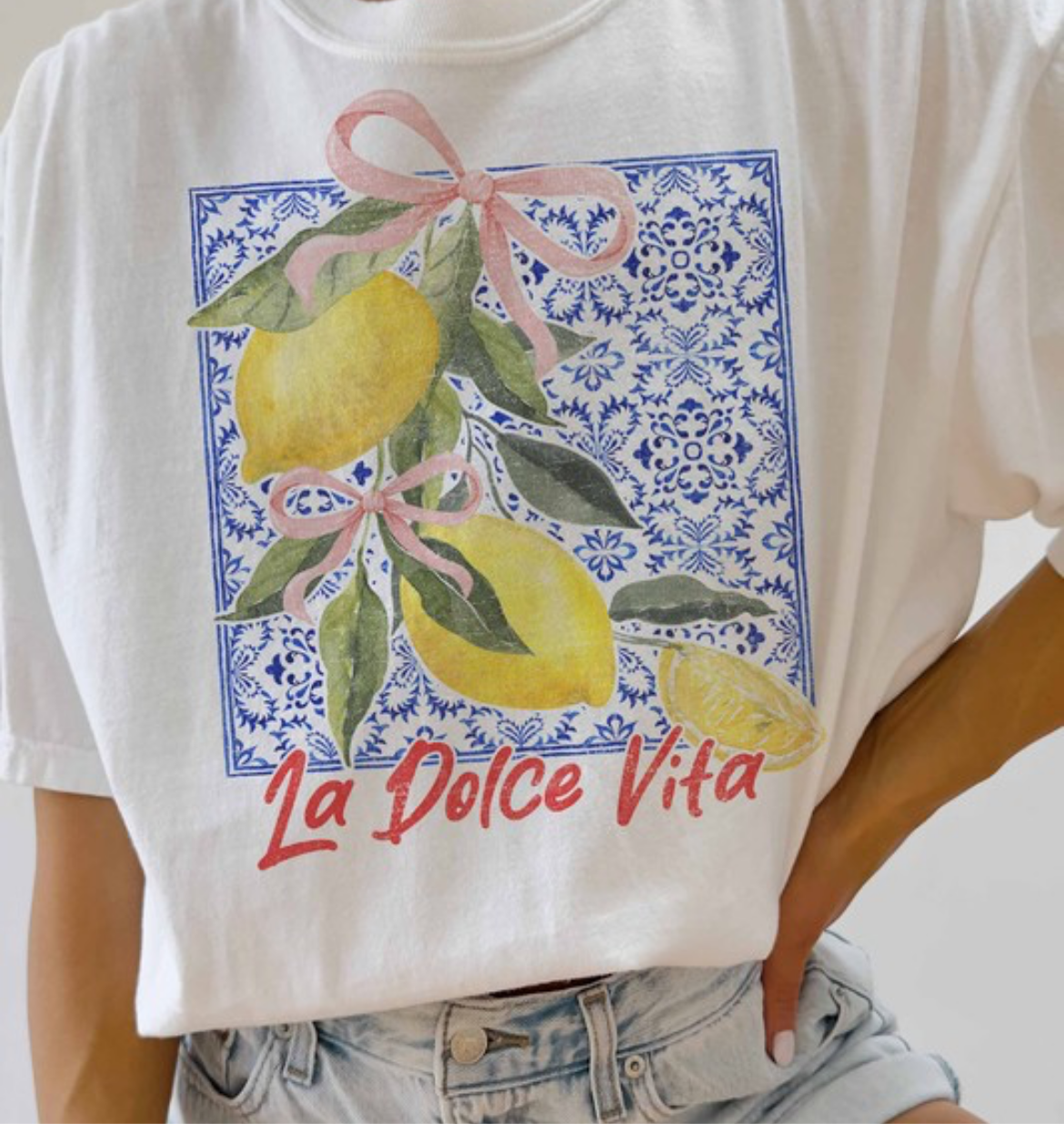 La Dolce Vita Lemon Oversized Tee