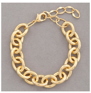 Circle Link Gold Dipped Bracelet