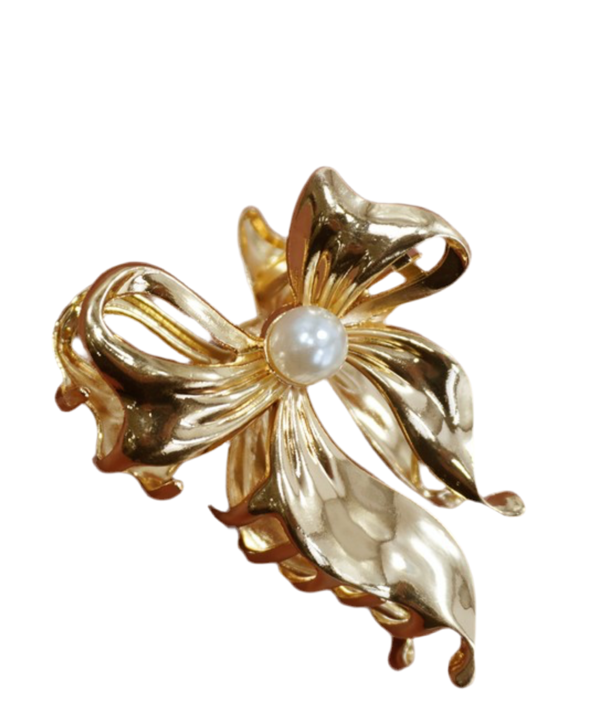 Gold Bow Claw Clip