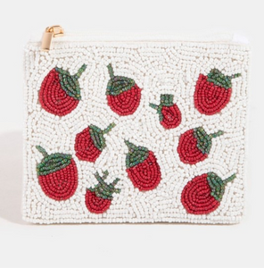 Berry Beaded Coin Purse