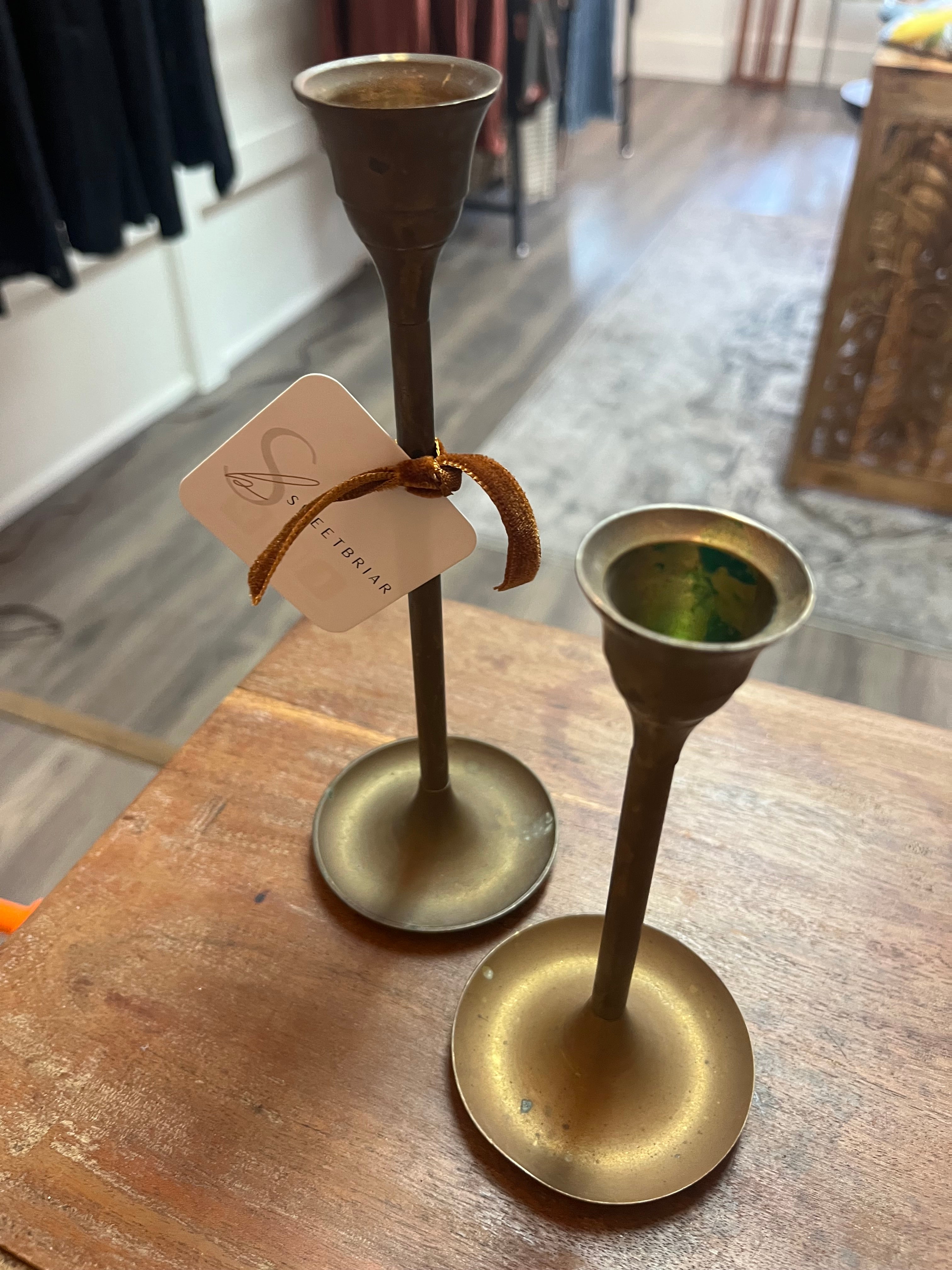 Brass Candlesticks Set of 2 - Vintage