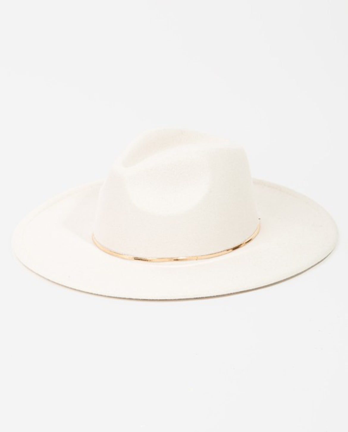 Wide Brimmed Gold Chain Rancher Hat - Customizable