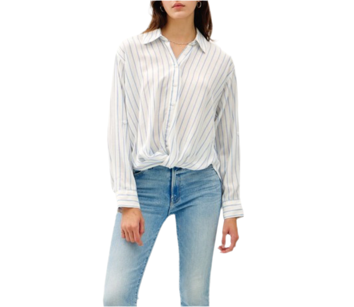 Button Twist Front Top