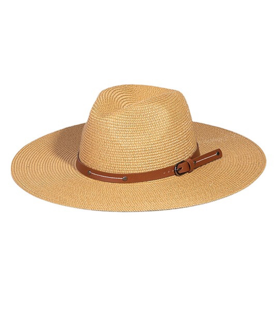 Buckle Band Straw Hat - Customizable