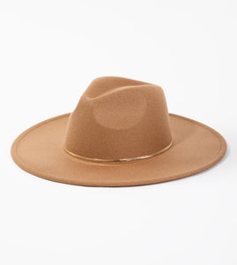 Wide Brimmed Gold Chain Rancher Hat - Customizable