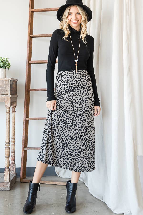 Eva Lynn Leopard Skirt
