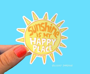 Sunshine Is My Happy Place Vinyl Sticker