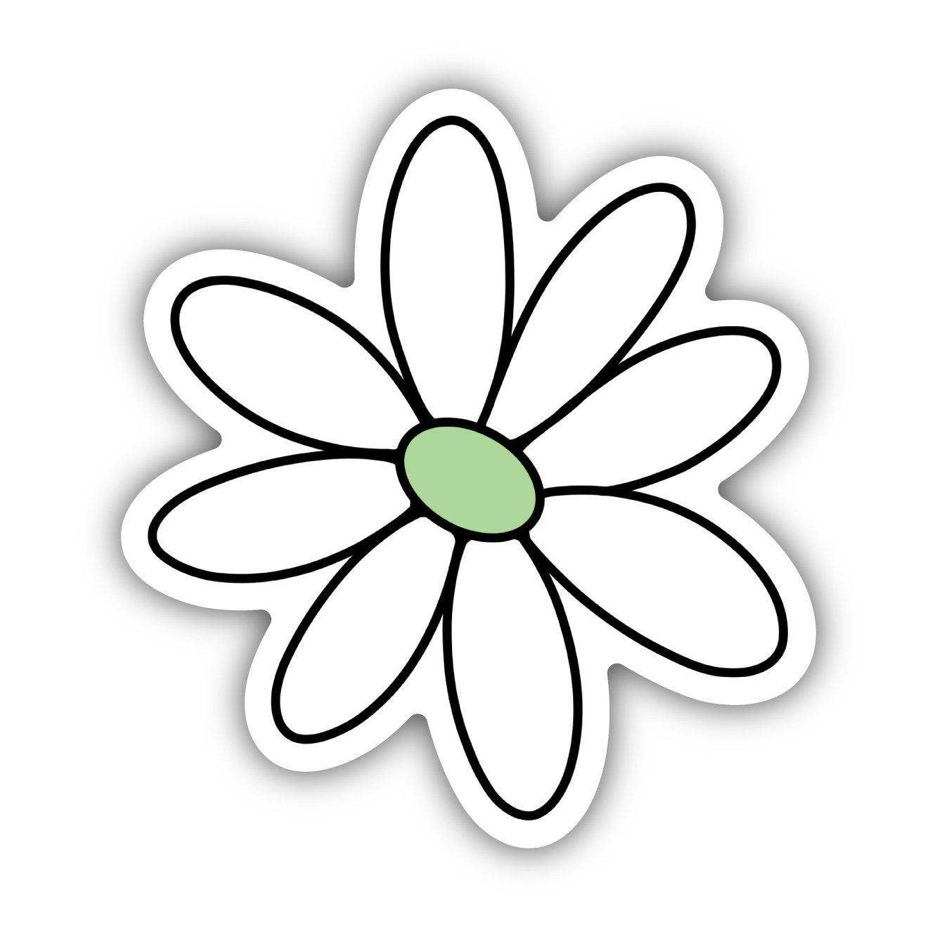 Green Daisy Aesthetic Sticker