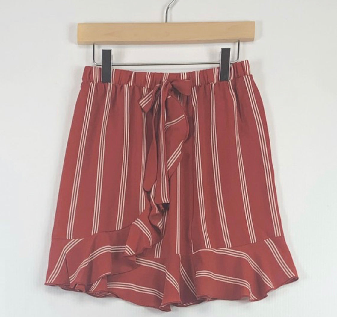 Wrap Striped Skirt Red Children | sweetbriarclothing.com